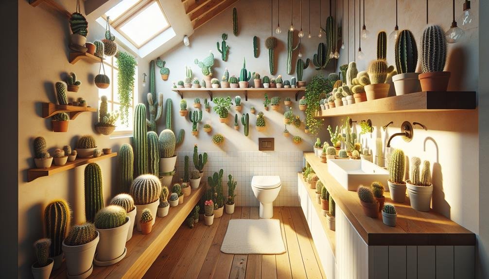 bathroom cactus oasis transformation