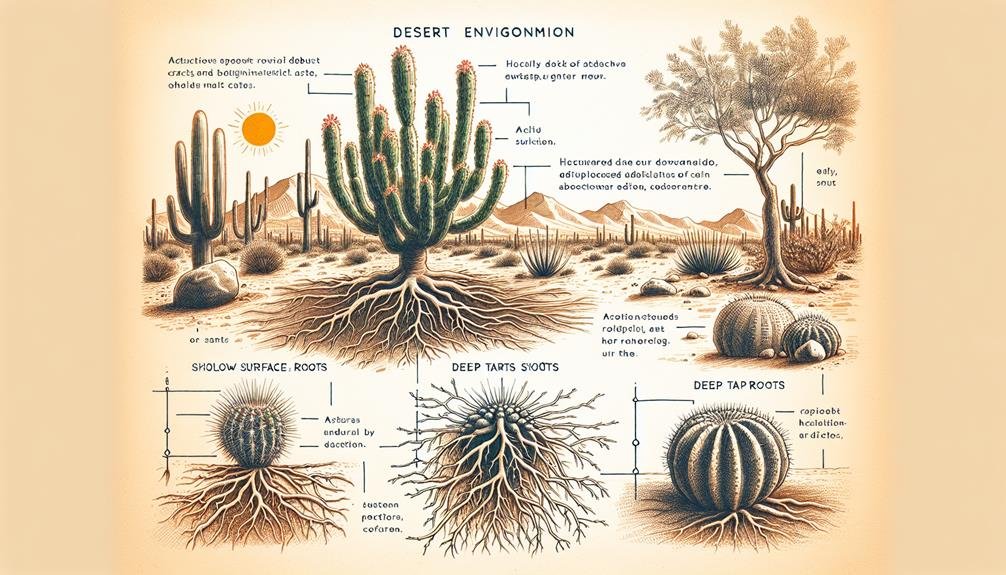 cacti root adaptations desert