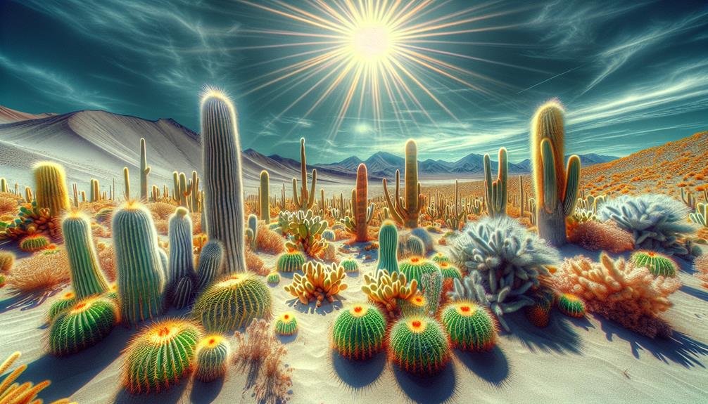 cacti thrive in deserts
