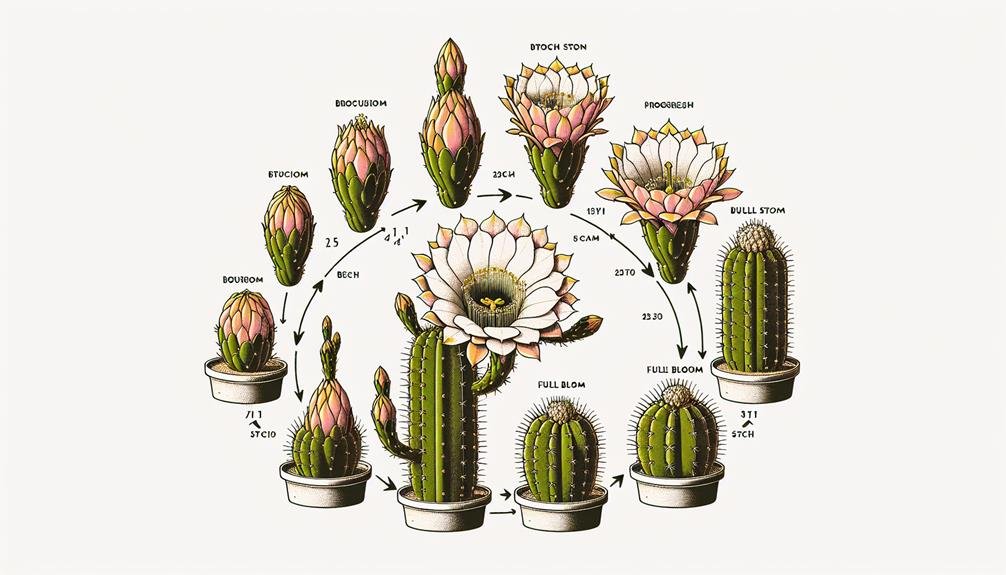 cactus flower blooming cycles
