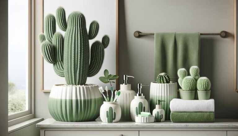 cactus themed bathroom oasis design