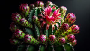 christmas cactus in bloom
