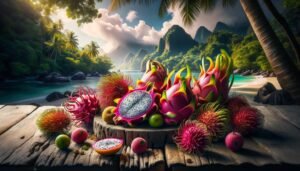 delicious and exotic fruits