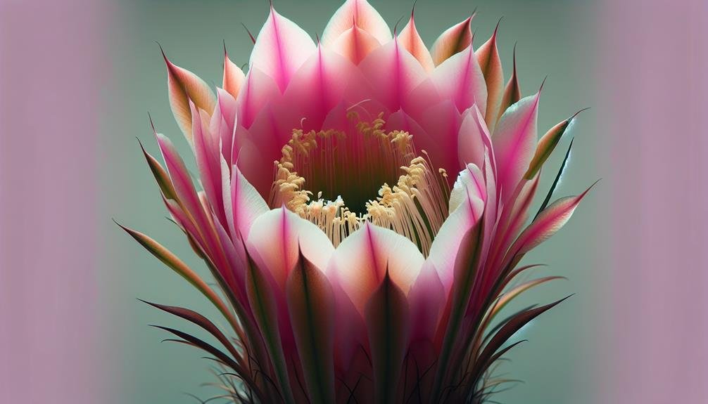 study cactus flower blooming