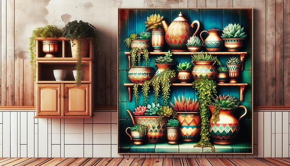 vintage planters add charm