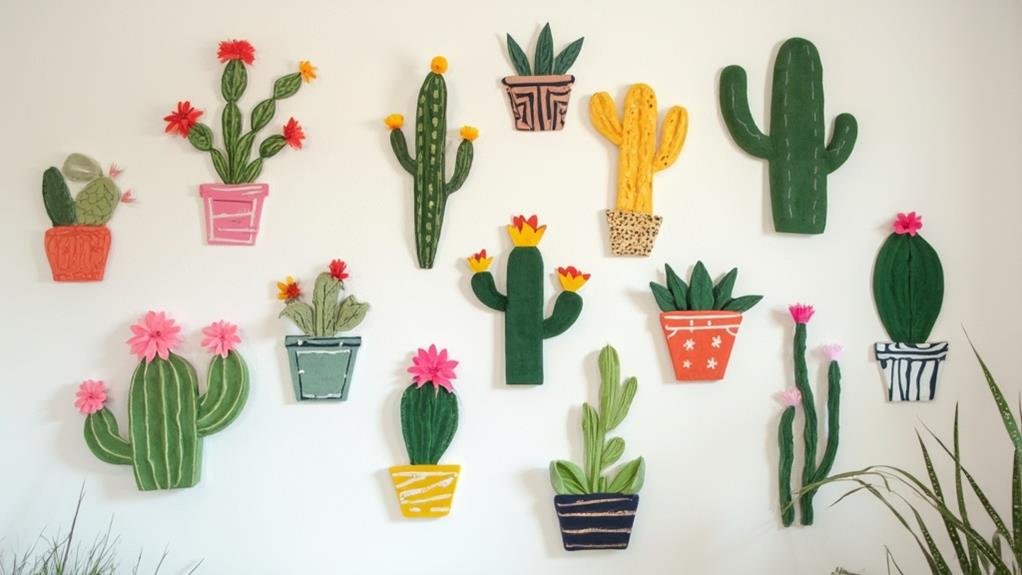 creative cactus wall decor